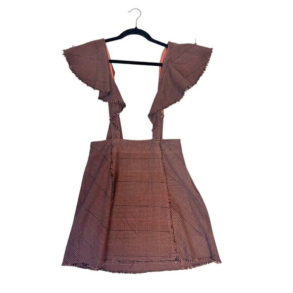 Free People Rowan Plaid Pinafore Skirt Women Size 0 - Picture 4 of 7